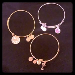 Set of 3 Alex and Ani bangles adjustable size.